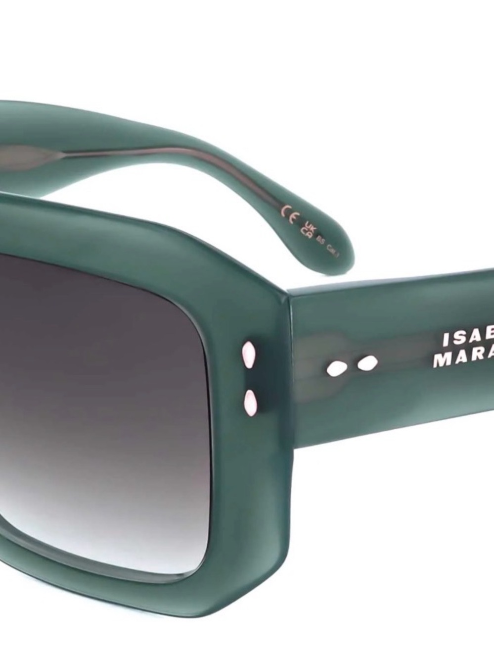 Isabel Marant Green Oversized Geometric Sunglasses - Picture 2 of 2